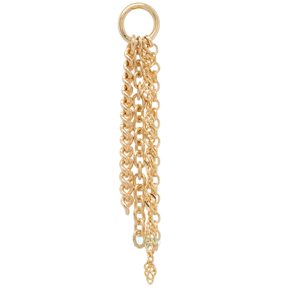 "Bit O Texture" Chain Charm in Gold