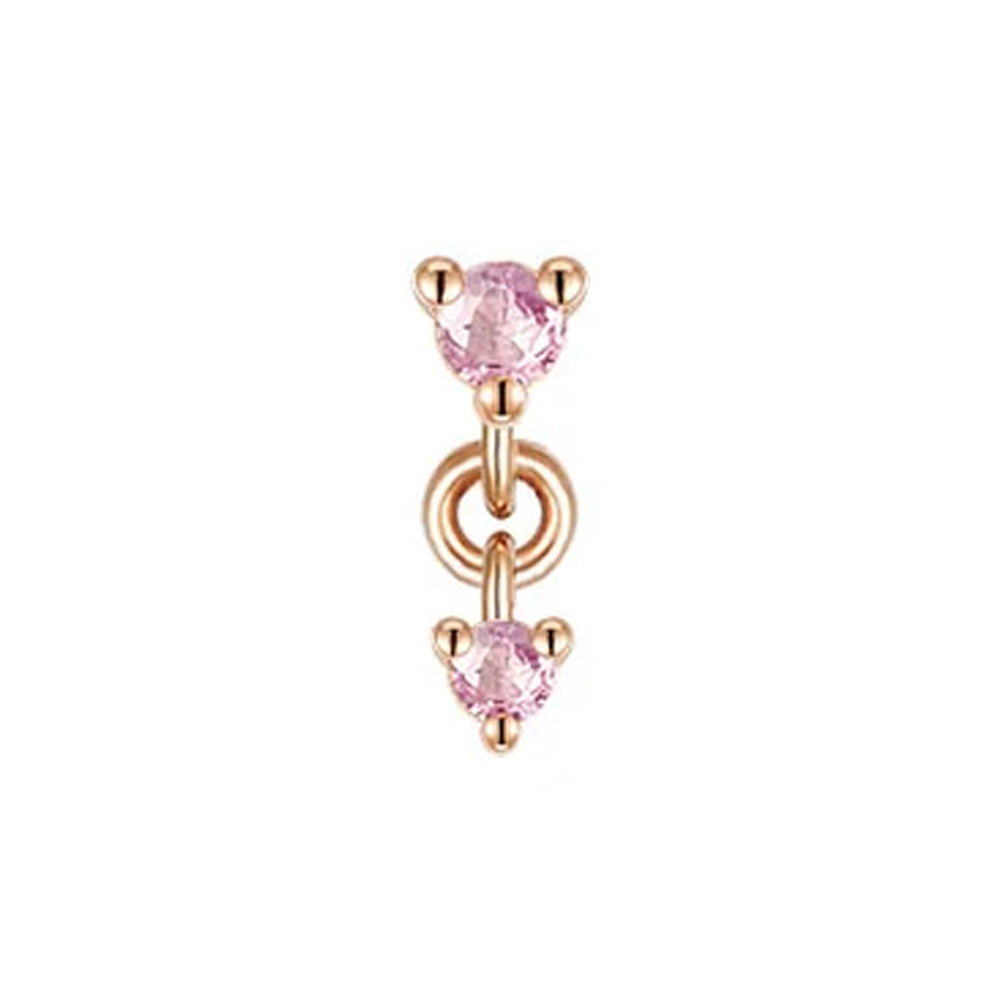 threadless: "Cascade 2" Chain End in Gold with Genuine Gemstones