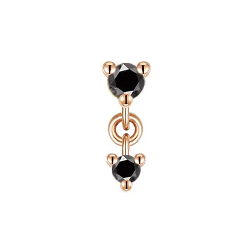 threadless: "Cascade 2" Chain End in Gold with Genuine Gemstones