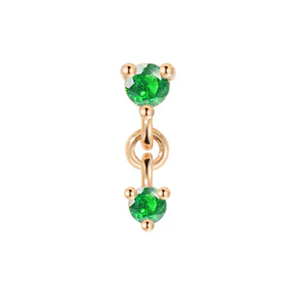 threadless: "Cascade 2" Chain End in Gold with Genuine Gemstones