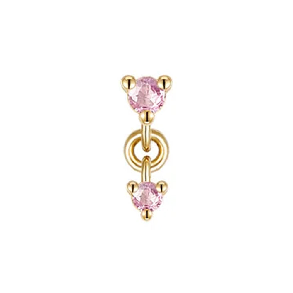 threadless: "Cascade 2" Chain End in Gold with Genuine Gemstones