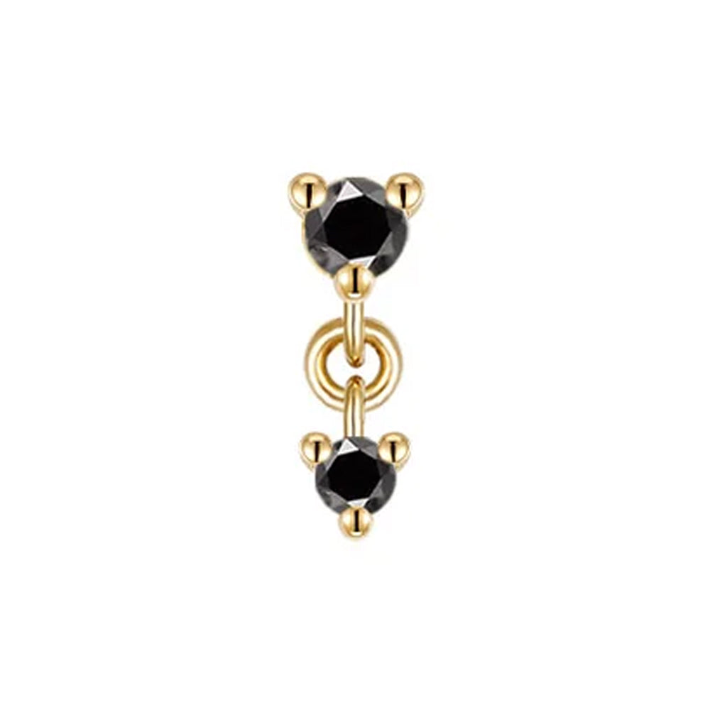 threadless: "Cascade 2" Chain End in Gold with Genuine Gemstones