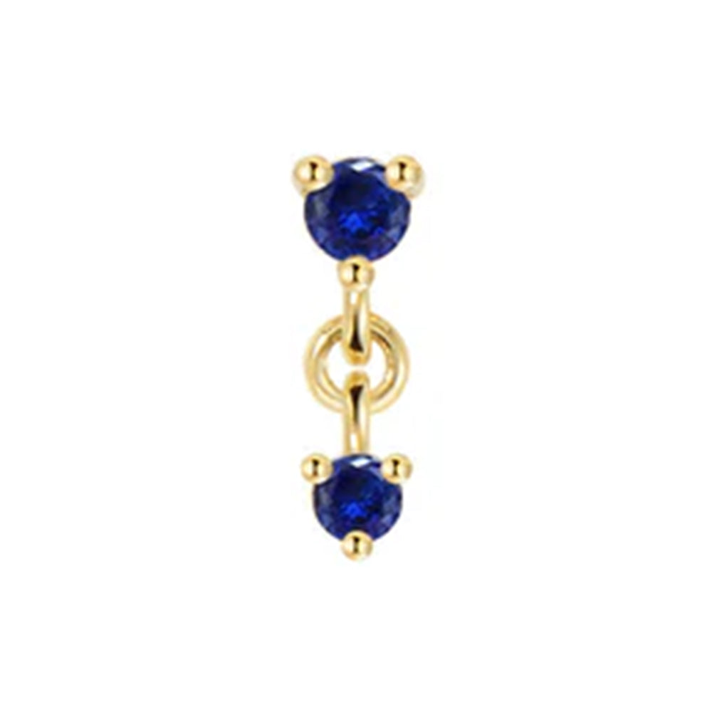 threadless: "Cascade 2" Chain End in Gold with Genuine Gemstones