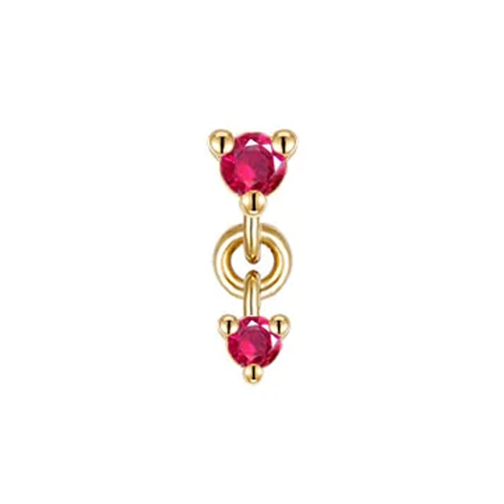 threadless: "Cascade 2" Chain End in Gold with Genuine Gemstones