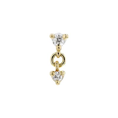 threadless: "Cascade 2" Chain End in Gold with Genuine Gemstones