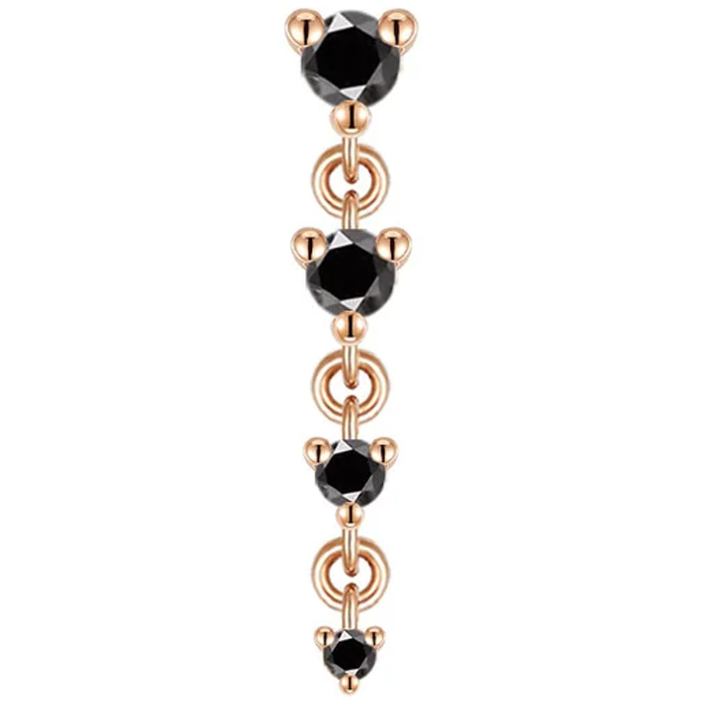 threadless: "Cascade 4" Chain End in Gold with Genuine Gemstones