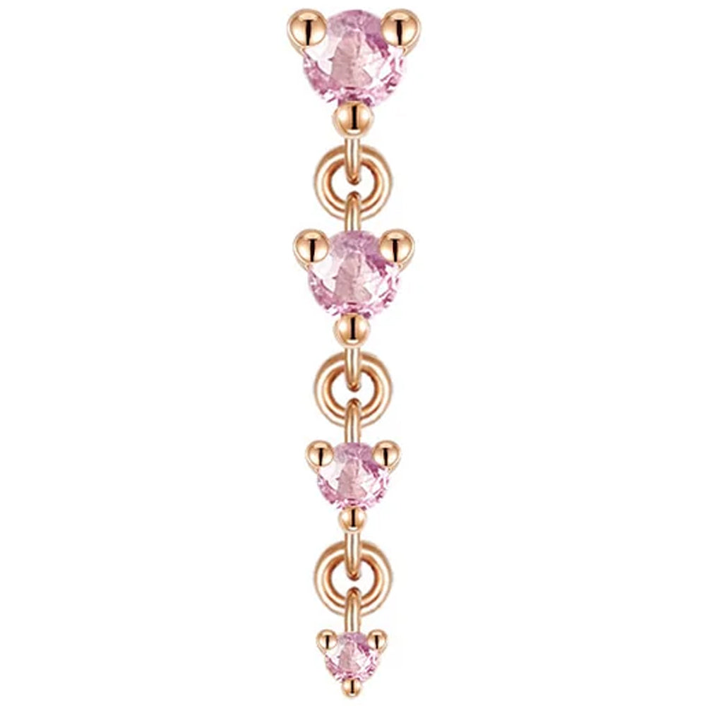 threadless: "Cascade 4" Chain End in Gold with Genuine Gemstones