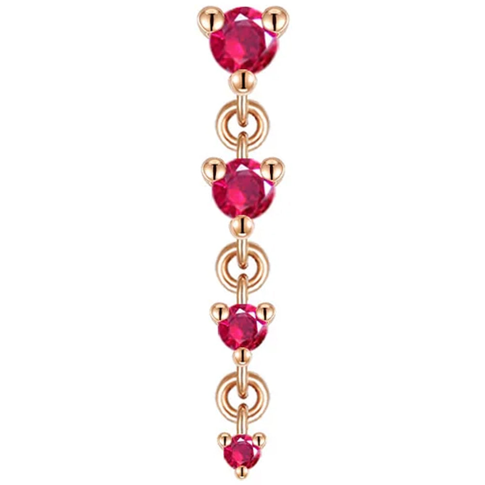 threadless: "Cascade 4" Chain End in Gold with Genuine Gemstones