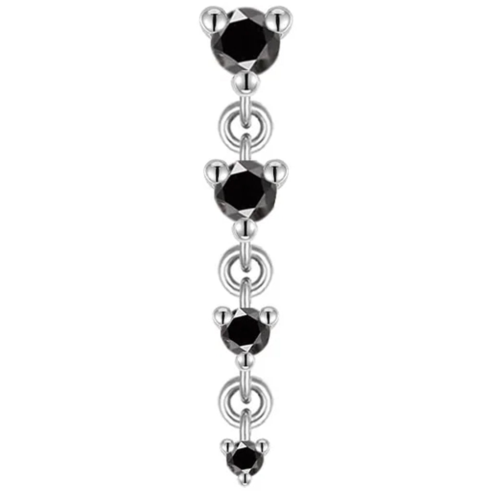 threadless: "Cascade 4" Chain End in Gold with Genuine Gemstones