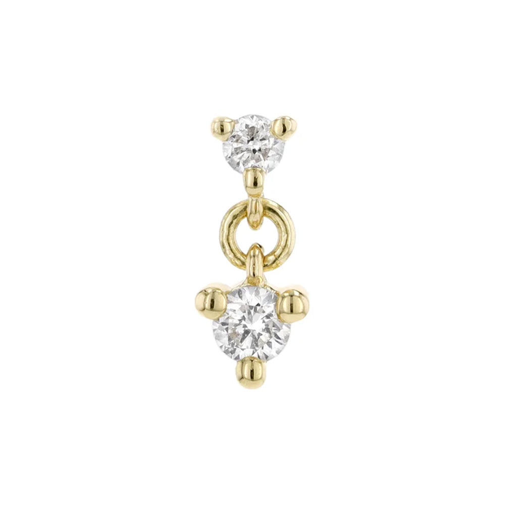 threadless: REVERSE "Cascade 2" Chain End in Gold with Diamonds