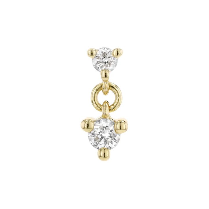 threadless: REVERSE "Cascade 2" Chain End in Gold with Diamonds