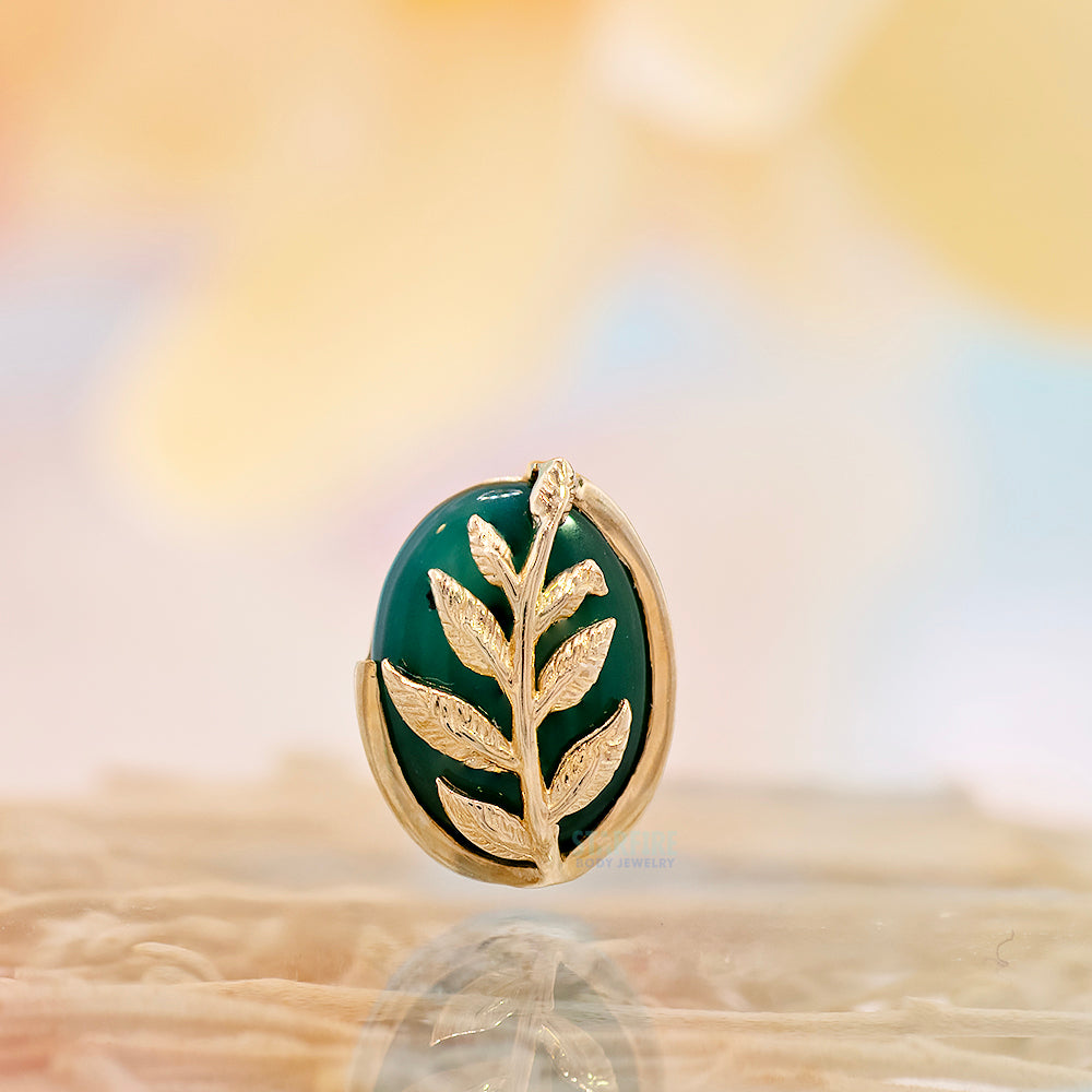 threadless: "Valencia" End in Gold with Chrysoprase