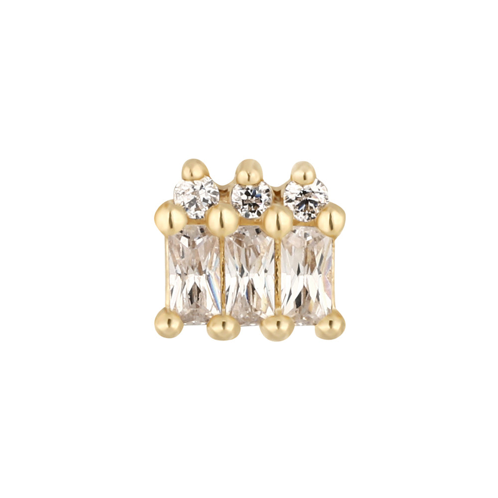 threadless: "Excess" End in Gold with CZ's