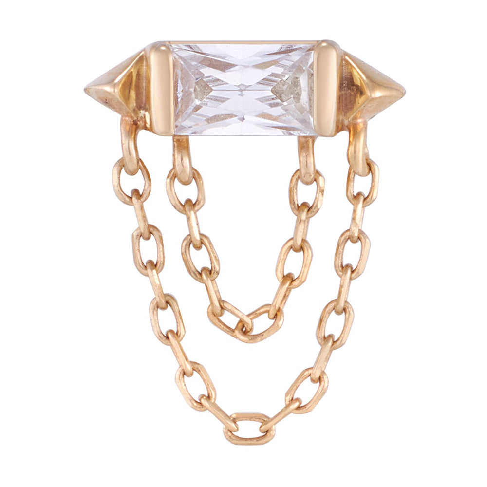 threadless: "Vice" End with Chains in Gold with CZ