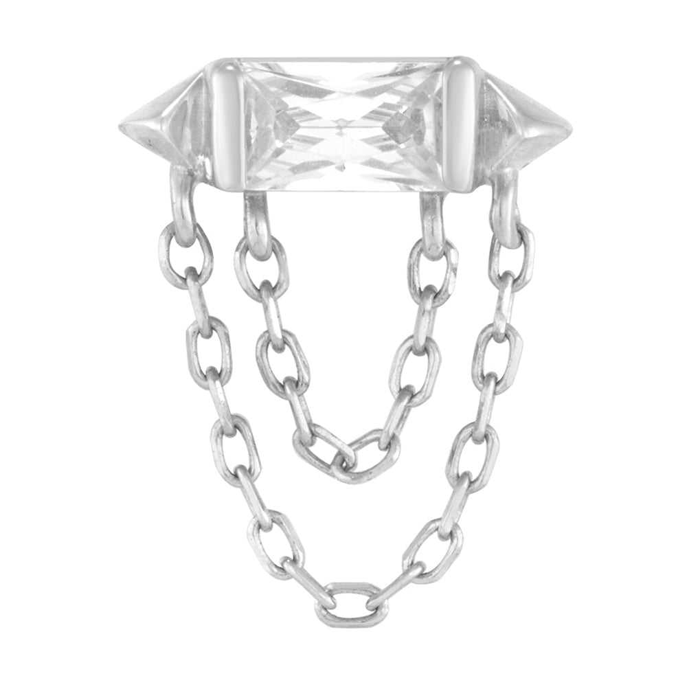 threadless: "Vice" End with Chains in Gold with CZ