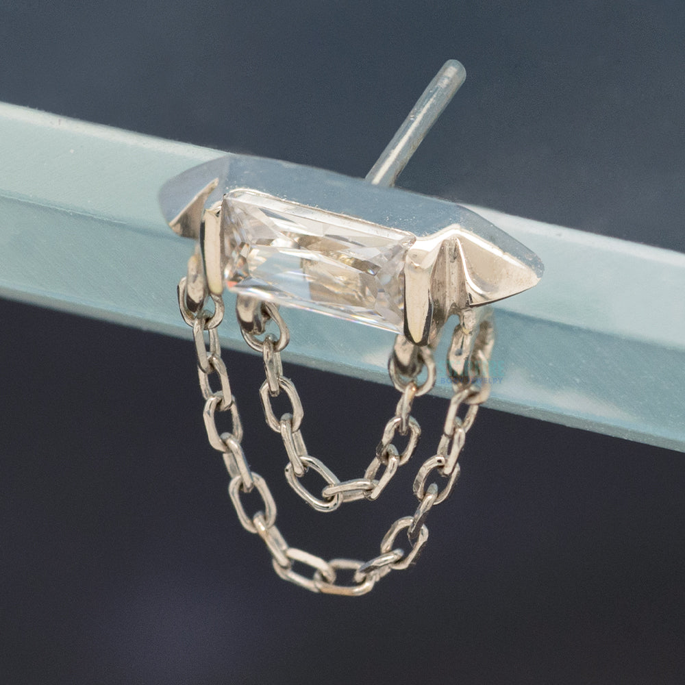 threadless: "Vice" End with Chains in Gold with CZ