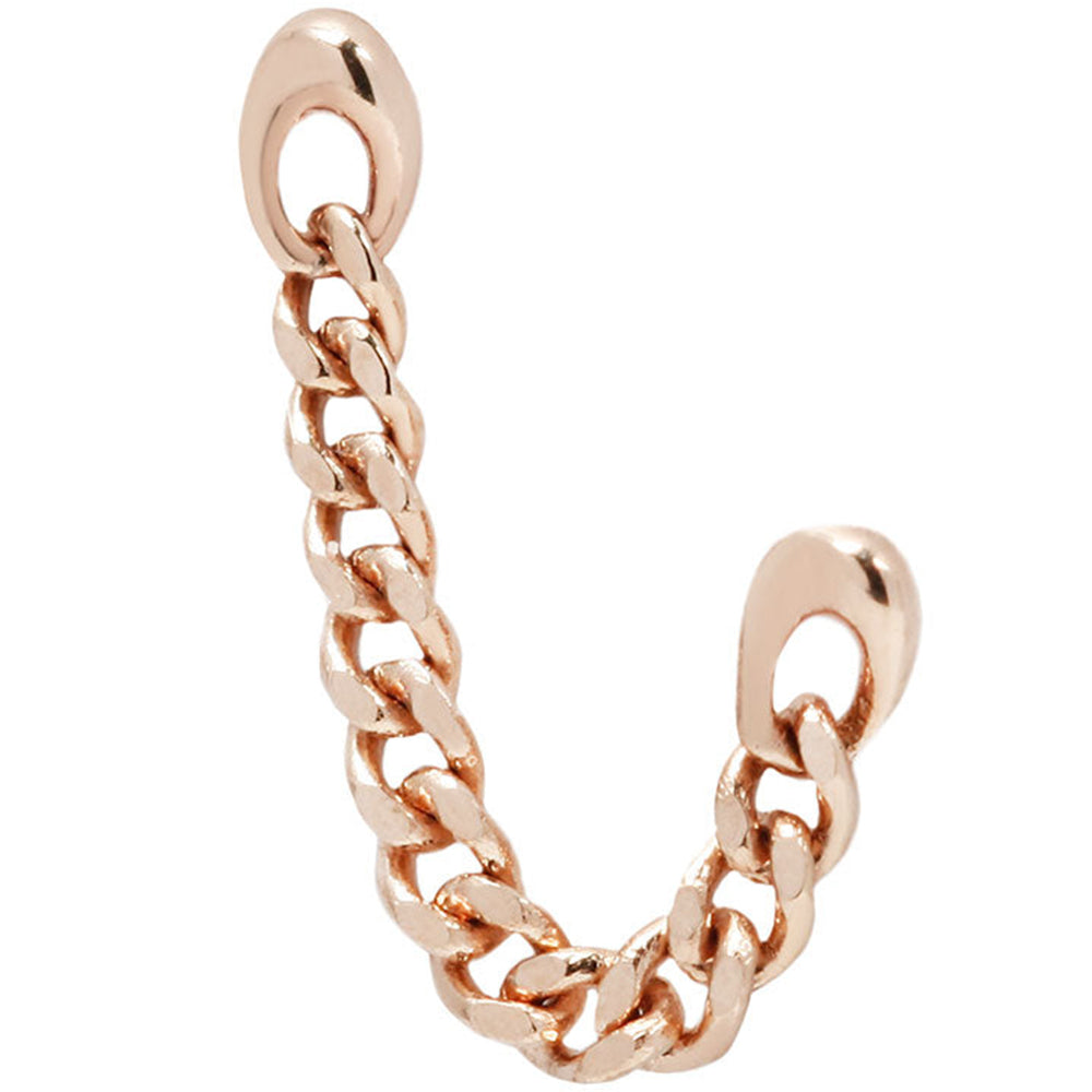 threadless: "Gold Drip" Chain Dual Pin End in Gold