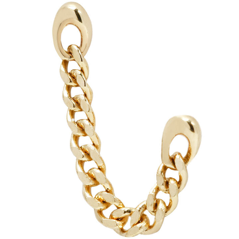 threadless: "Gold Drip" Chain Dual Pin End in Gold