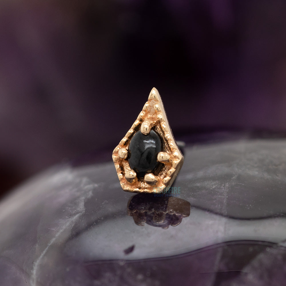 threadless: "Cadence" End in Gold with Black Spinel
