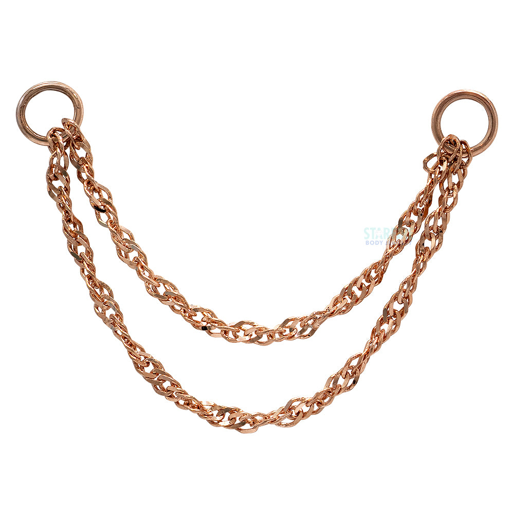 "Singapore" Chain Attachment in Gold