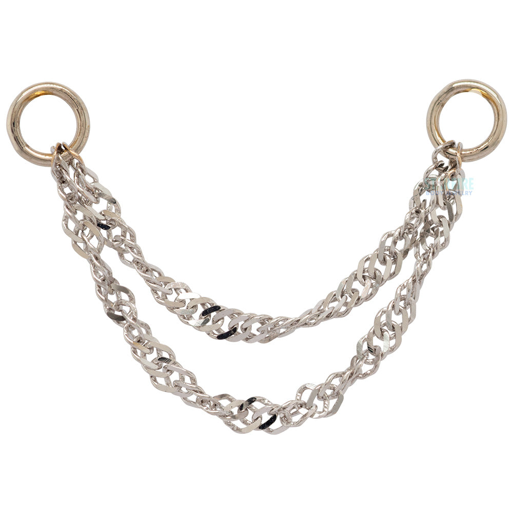 "Singapore" Chain Attachment in Gold