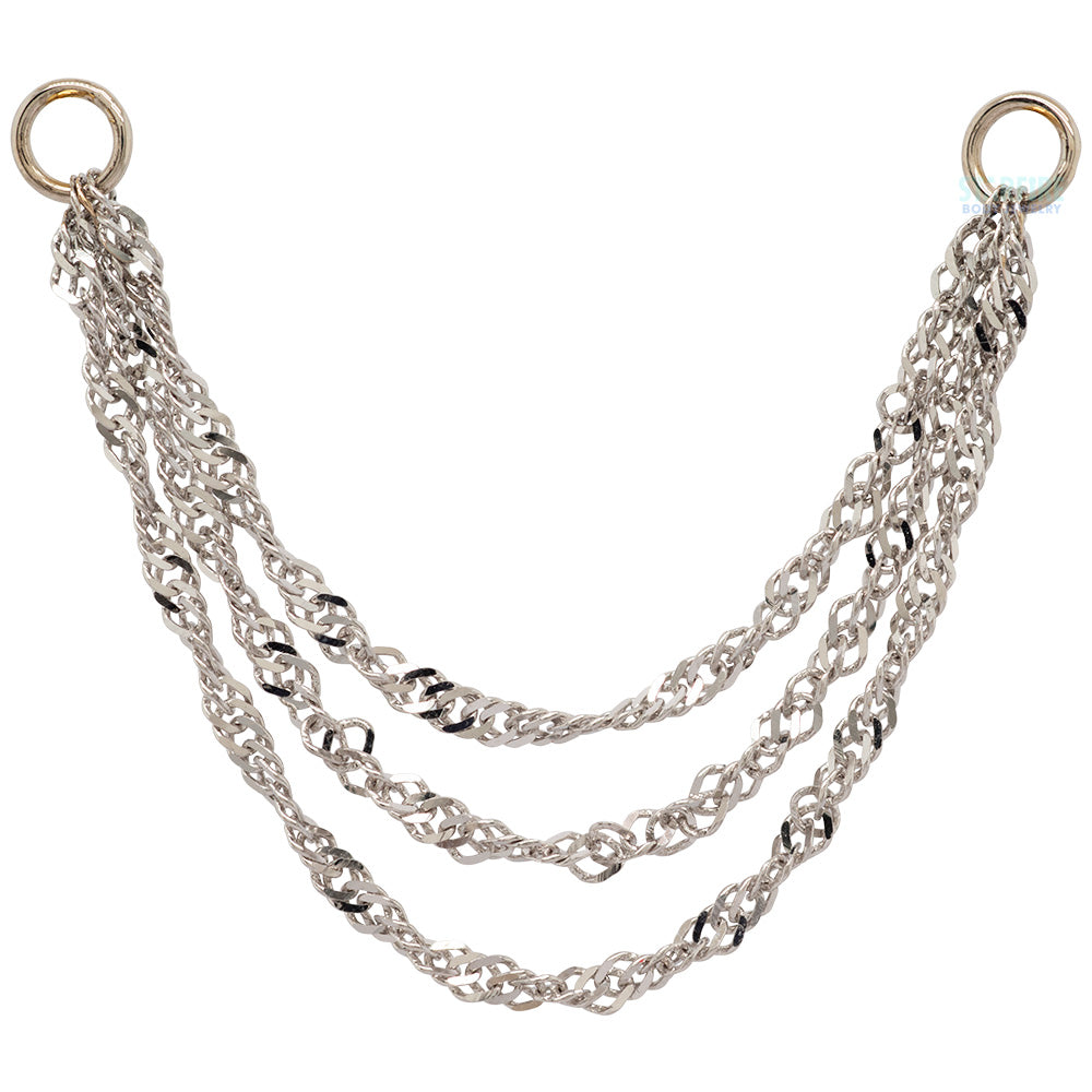 "Singapore" Chain Attachment in Gold