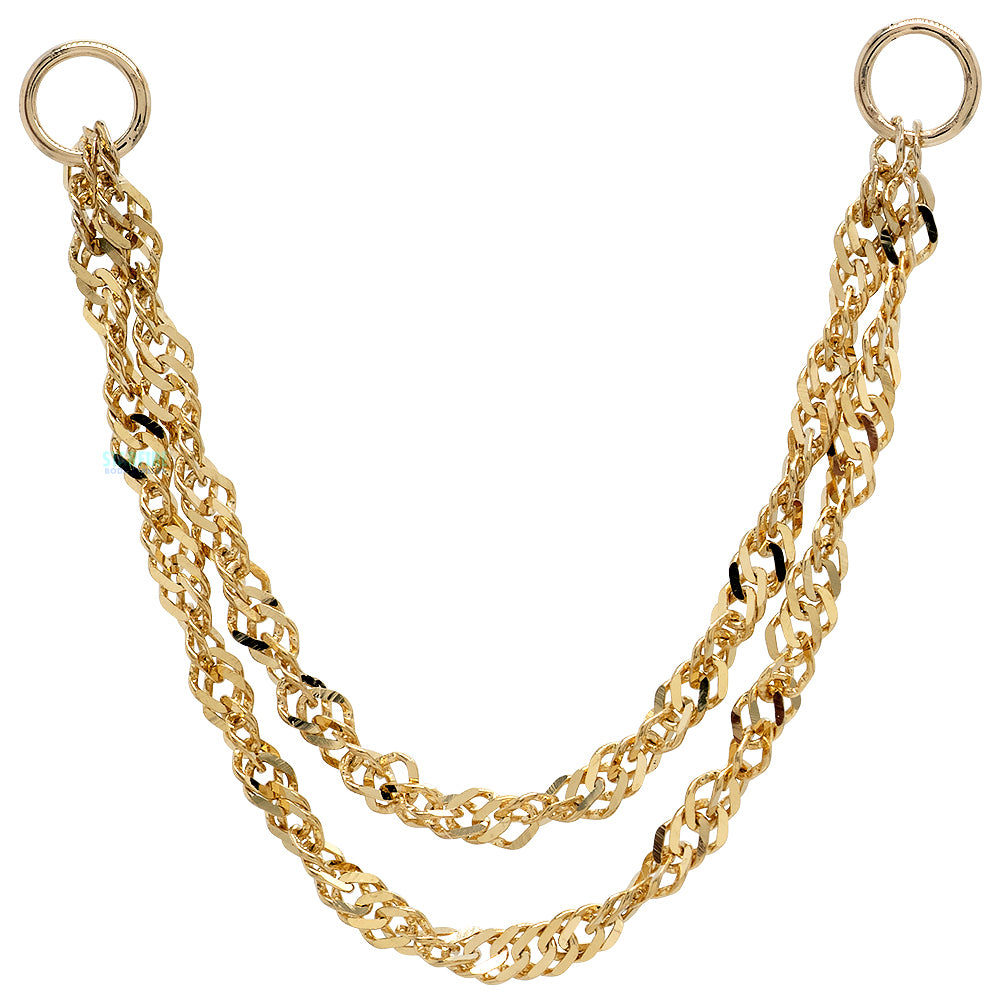 "Singapore" Chain Attachment in Gold