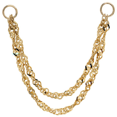 "Singapore" Chain Attachment in Gold