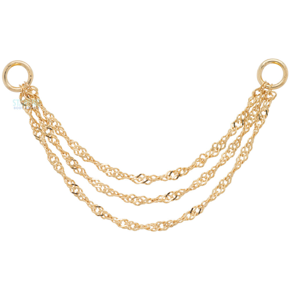 "Singapore" Chain Attachment in Gold
