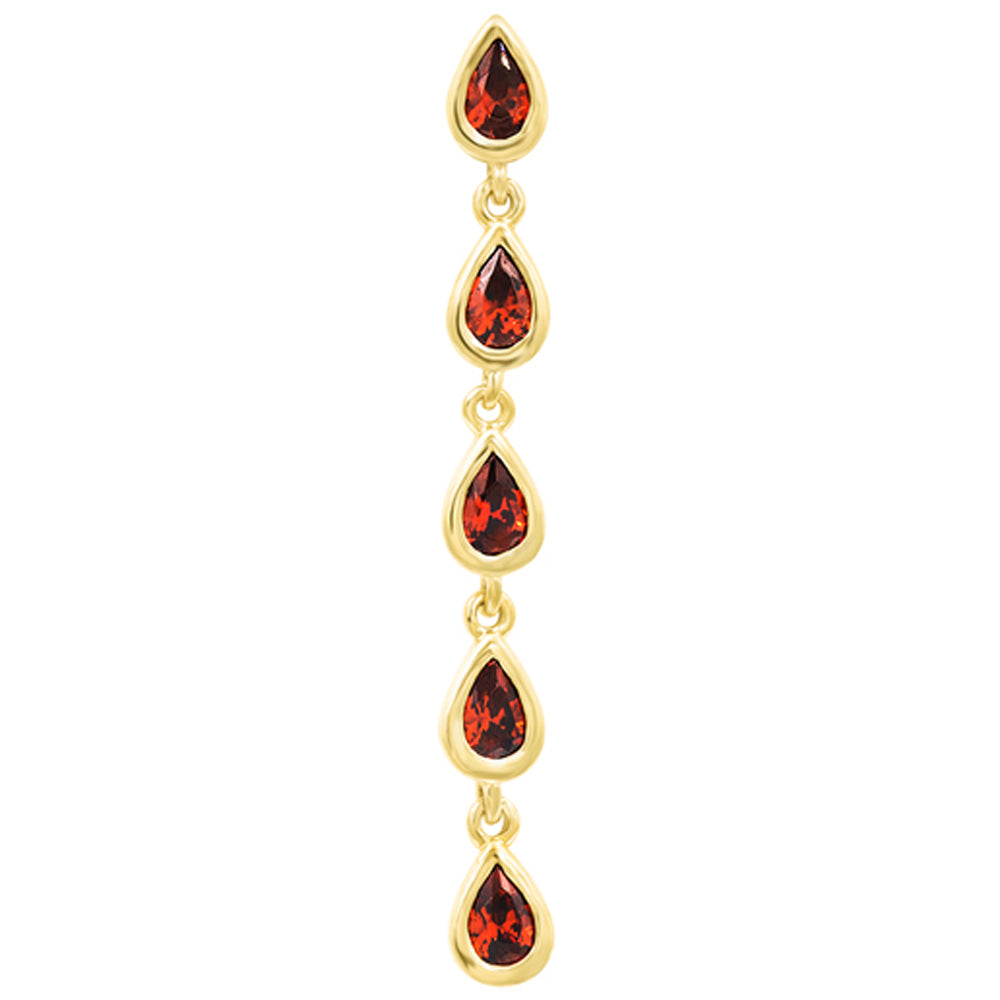 threadless: "Ayuna" End in Gold with Garnet CZ's