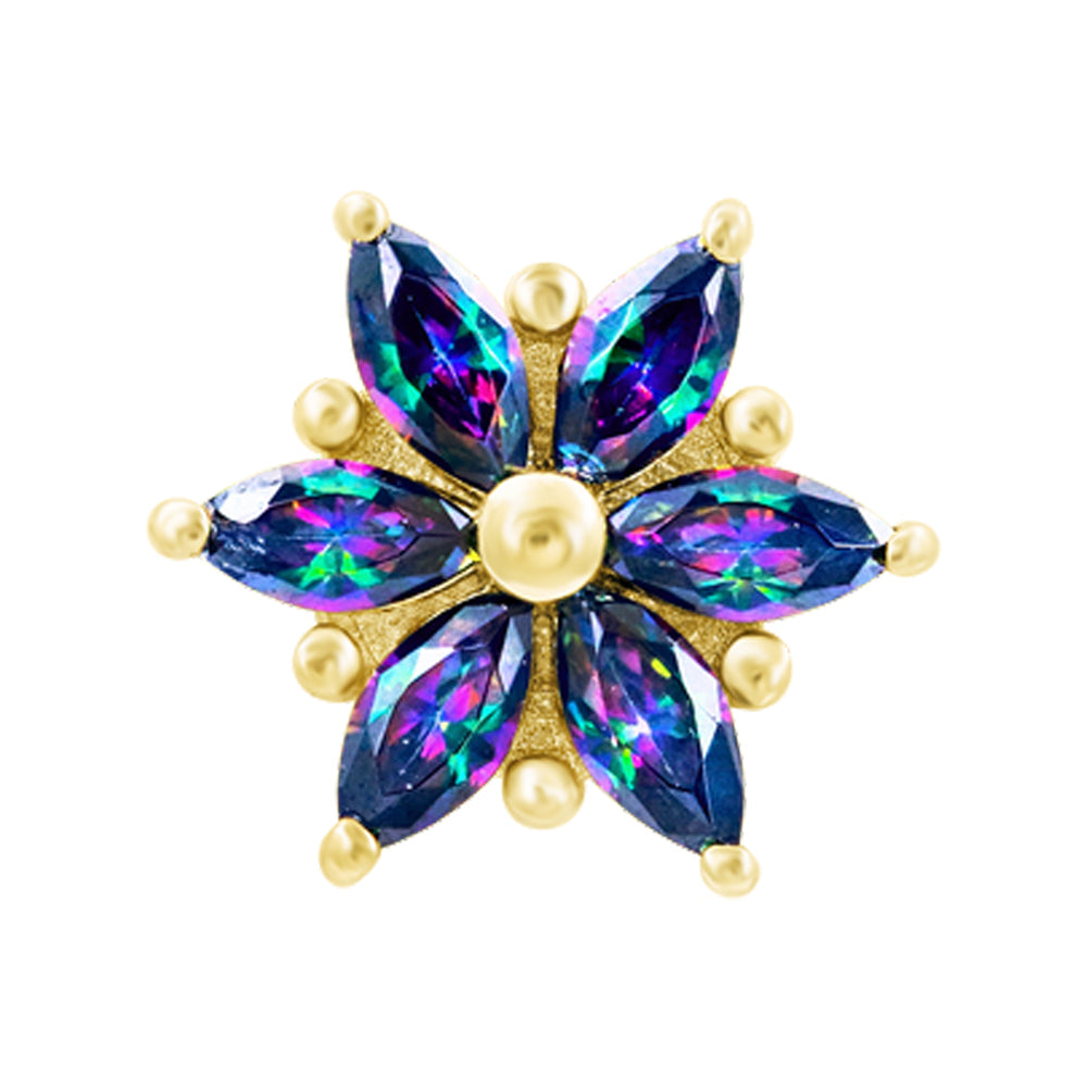threadless: "Mystic Elegance" End in Gold with Mystic Topaz