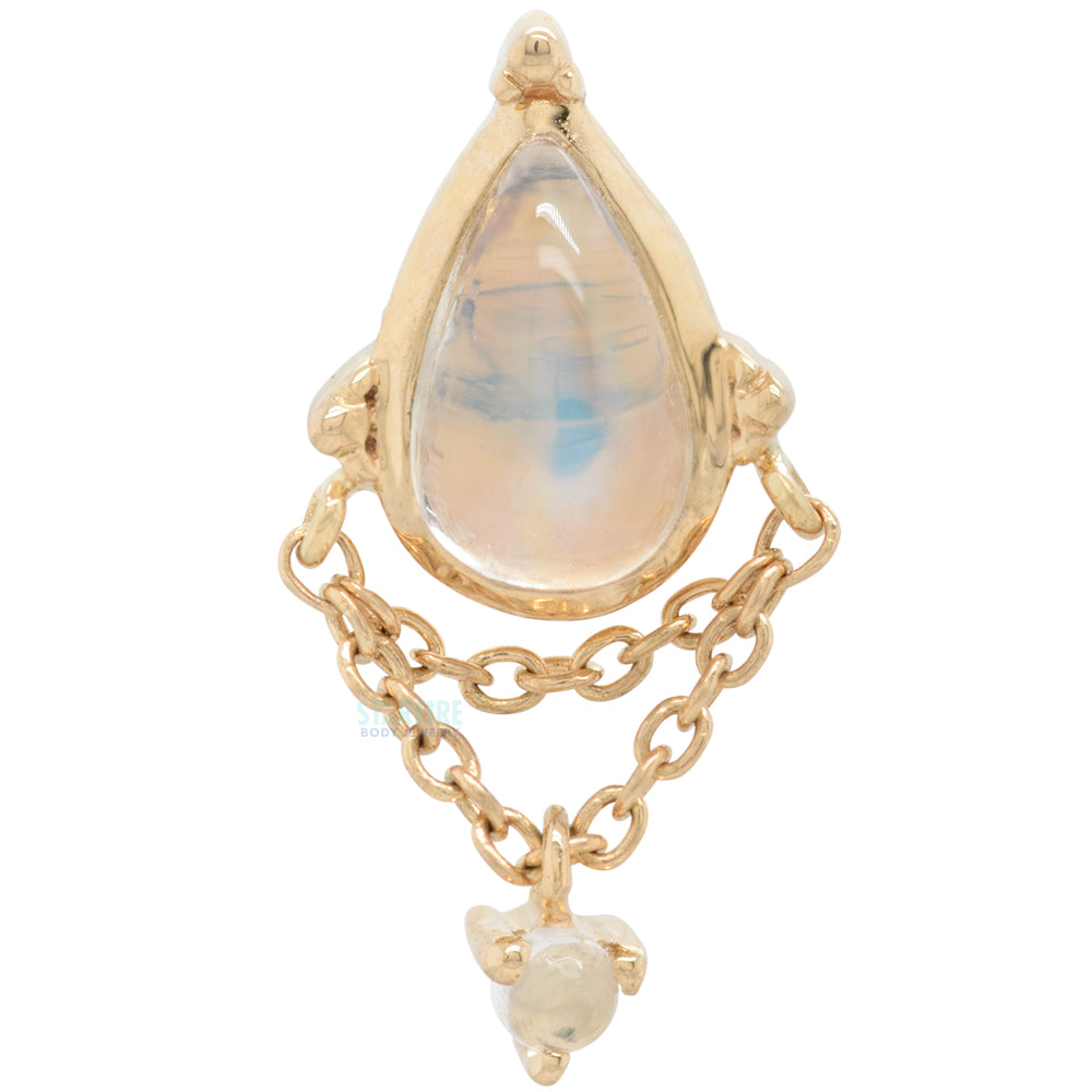 threadless: "Moondance" End with Chains in Gold with Moonstone