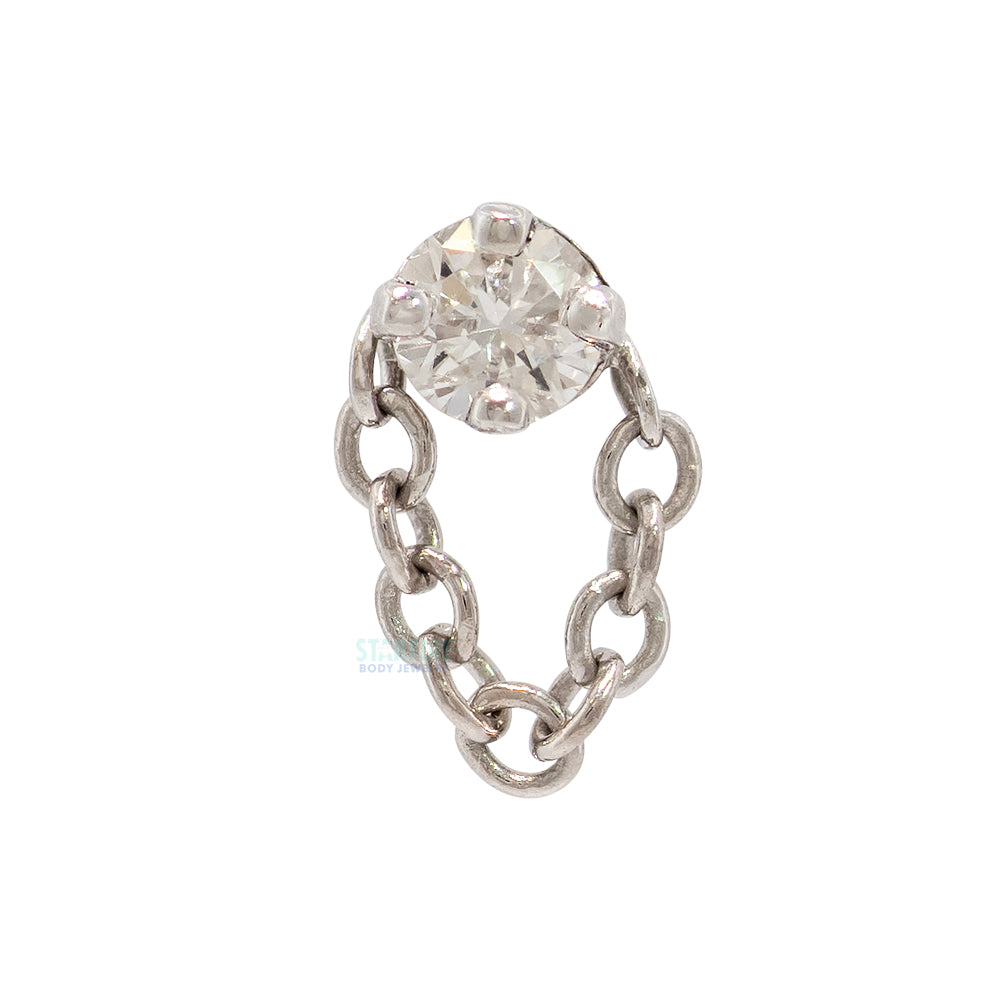 "Rianna" Threaded End in Gold with DIAMOND