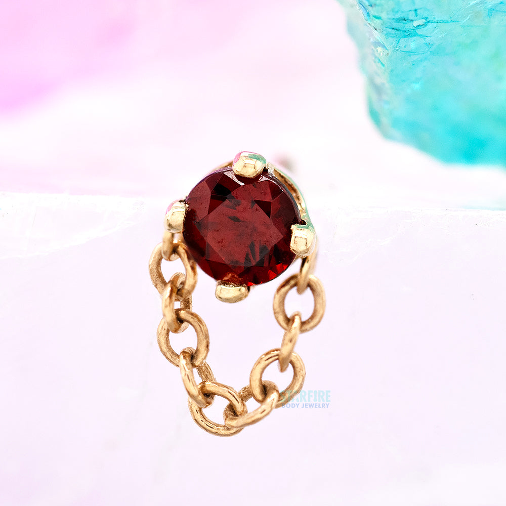threadless: "Rianna" Pin in Gold with Garnet