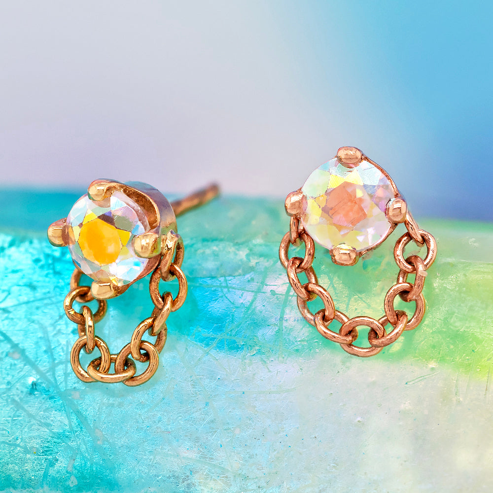 threadless: "Rianna" Pin in Gold with Mercury Mist Topaz