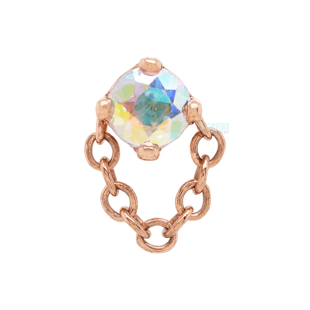 threadless: "Rianna" Pin in Gold with Mercury Mist Topaz