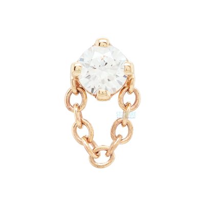 threadless: "Rianna" Pin in Gold with White CZ