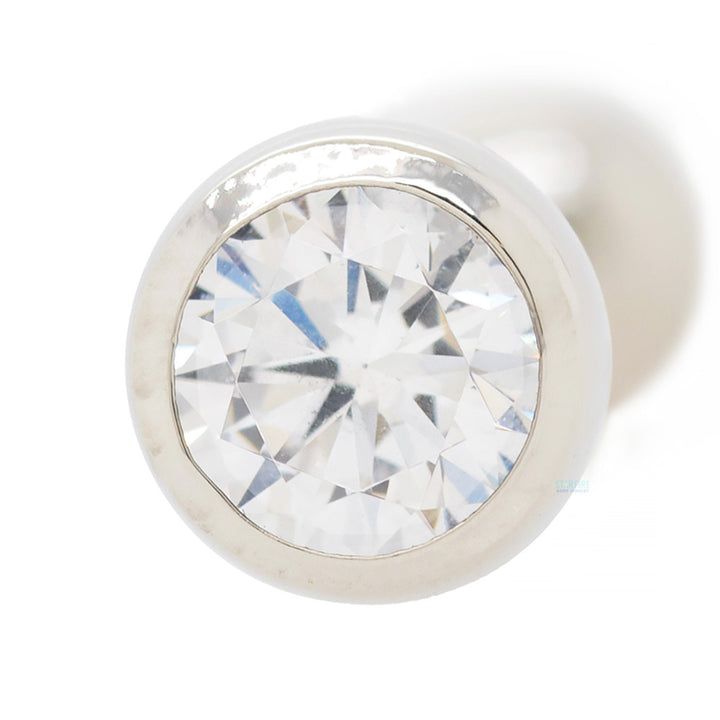 Brilliant-Cut Gem with Ball Bottom Tongue Barbell
