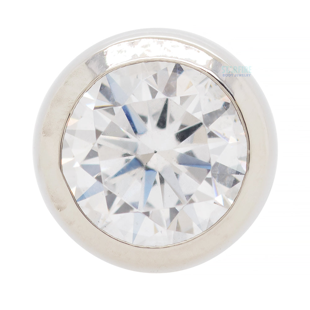 Brilliant-Cut Gem with Ball Bottom Tongue Barbell
