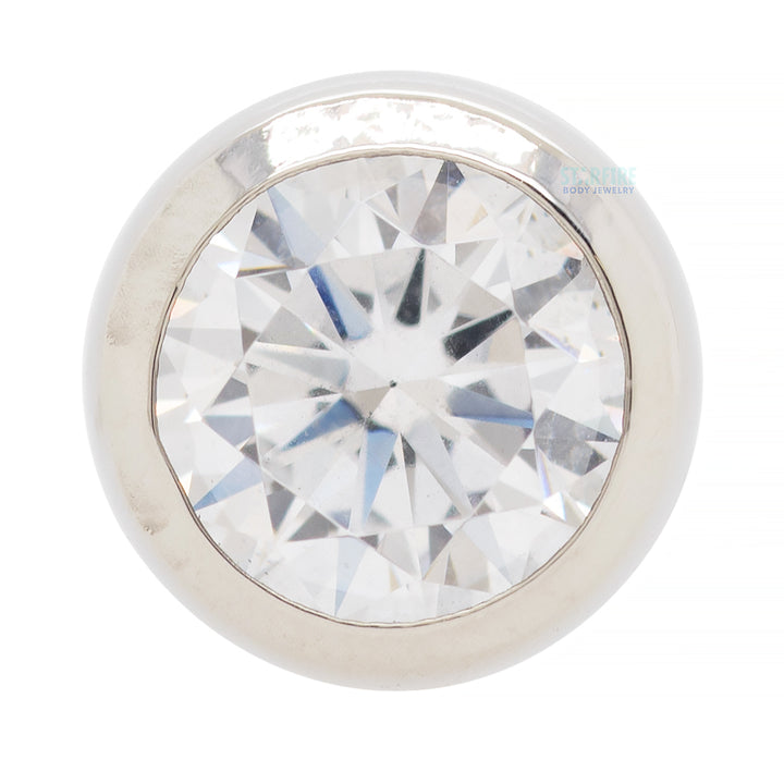 Brilliant-Cut Gem with Ball Bottom Tongue Barbell