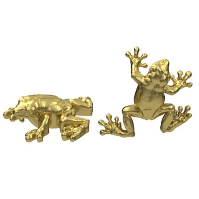 Tree Frog Threaded End in Gold