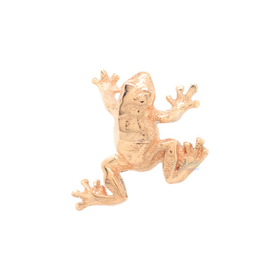 Tree Frog Threaded End in Gold