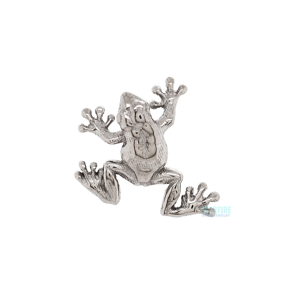 Tree Frog Threaded End in Gold