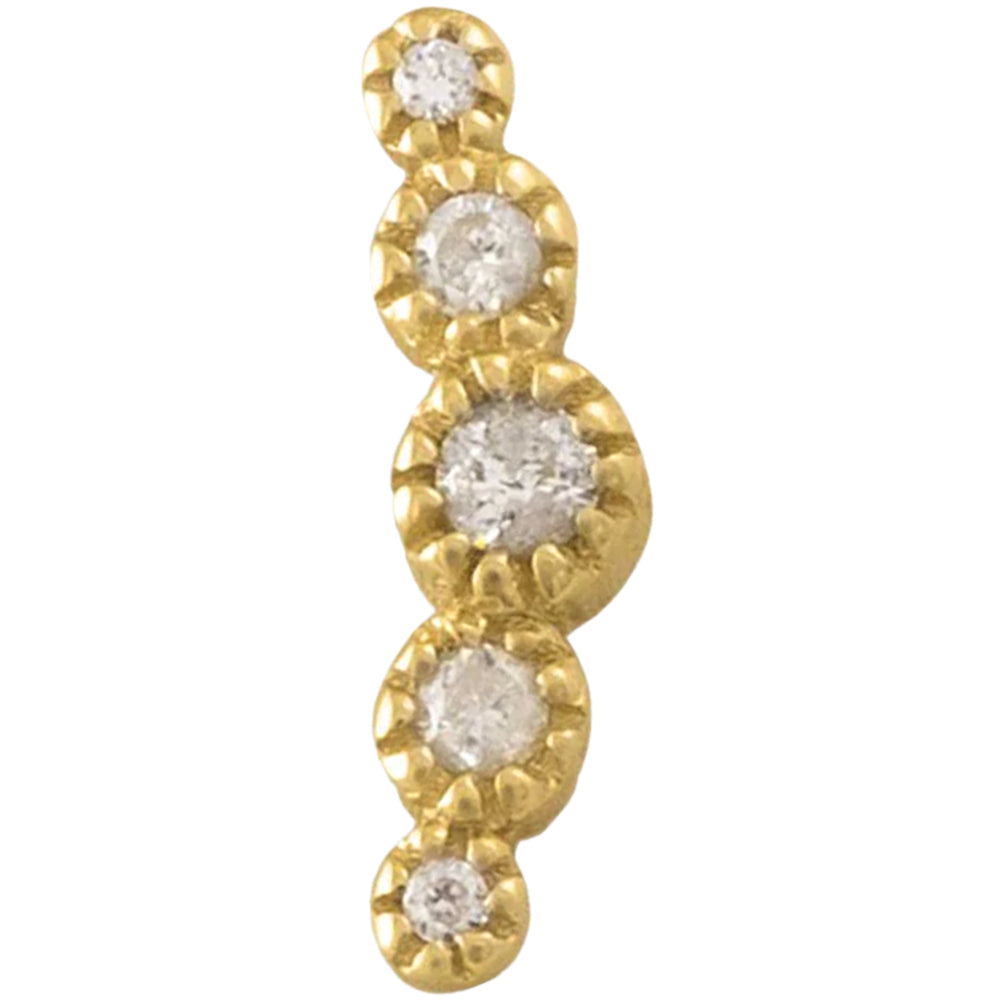 threadless: "Beloved" Large Pin in Gold with Gemstones