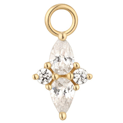 "Ethereal" Charm in Gold with CZ's