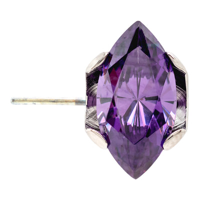threadless: Marquise-Cut Brilliant-Cut Gems Side-Set End