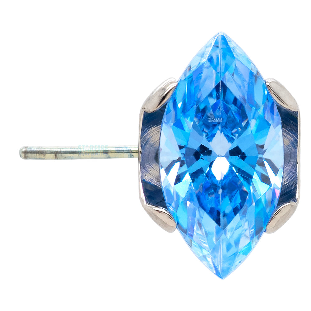 threadless: Marquise-Cut Brilliant-Cut Gems Side-Set End
