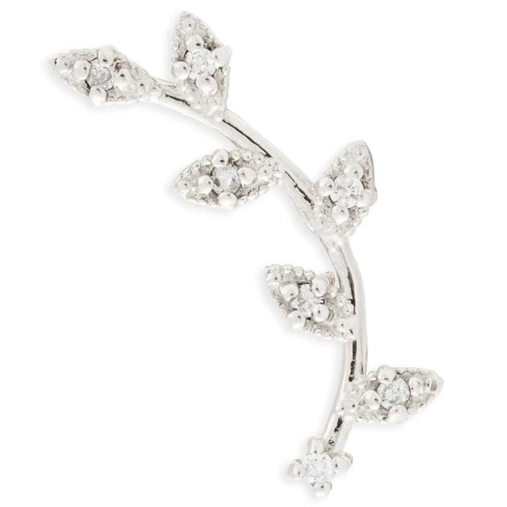 Tawapa threadless Wisteria Pin in Gold with Gemstones Starfire Body Jewelry Company