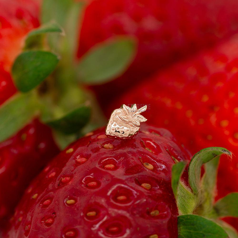 Strawberry Threaded End in Gold & Platinum