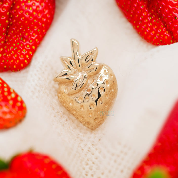 threadless: Strawberry Pin in Gold & Platinum